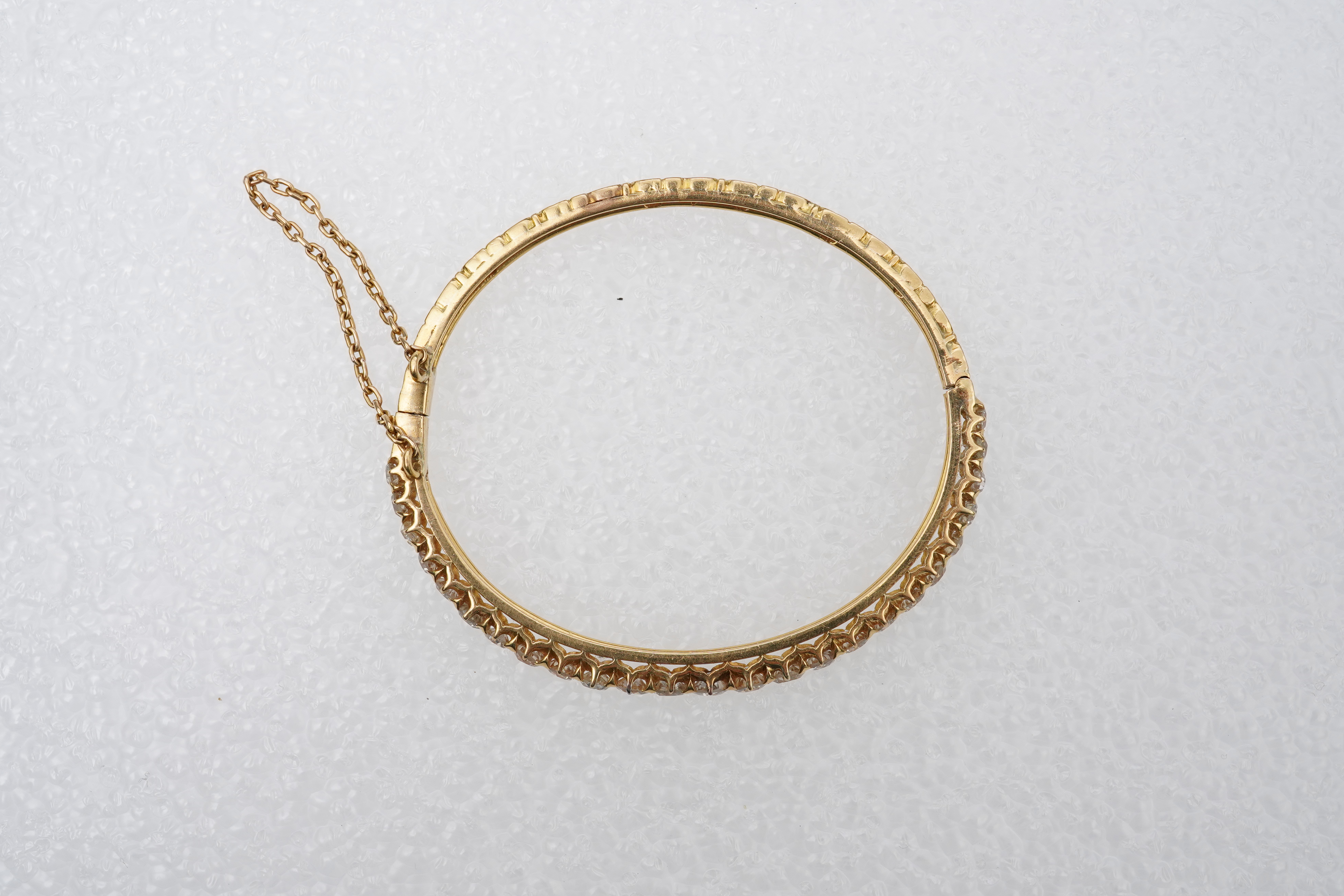 An attractive Victorian diamond bangle, late 19th century